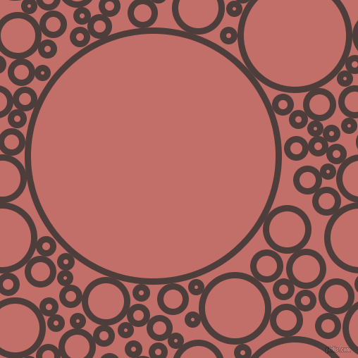 bubbles, circles, sponge, big, medium, small, 9 pixel line width, Crater Brown and Contessa circles bubbles sponge soap seamless tileable
