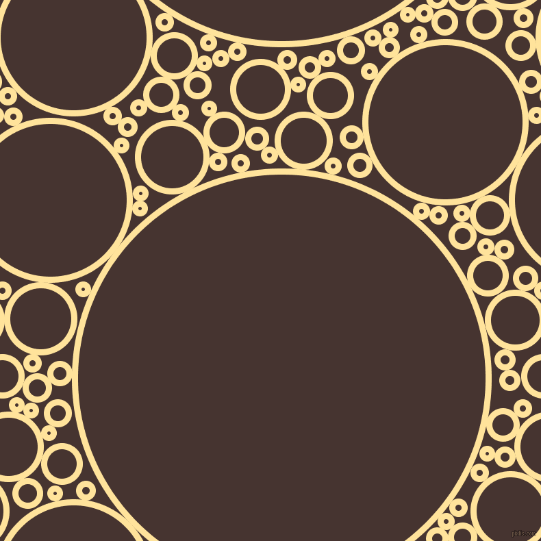 bubbles, circles, sponge, big, medium, small, 9 pixel line width, Cream Brulee and Cedar circles bubbles sponge soap seamless tileable