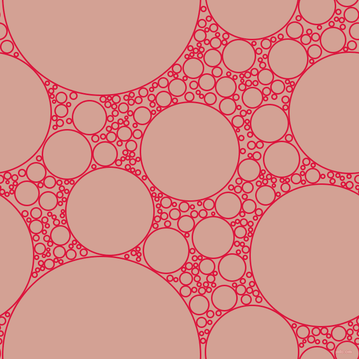 bubbles, circles, sponge, big, medium, small, 3 pixel line width, Crimson and Rose circles bubbles sponge soap seamless tileable
