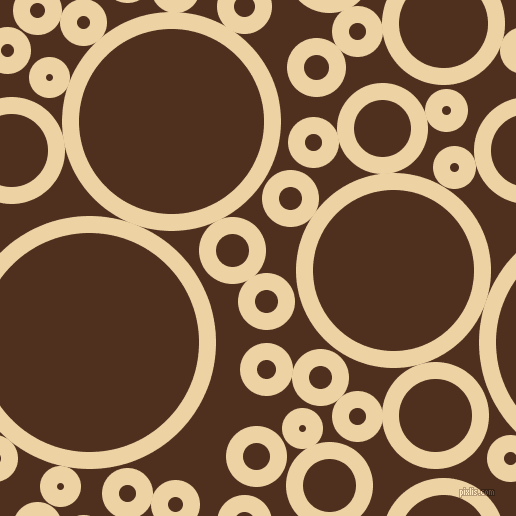 bubbles, circles, sponge, big, medium, small, 17 pixel line width, Dairy Cream and Indian Tan circles bubbles sponge soap seamless tileable