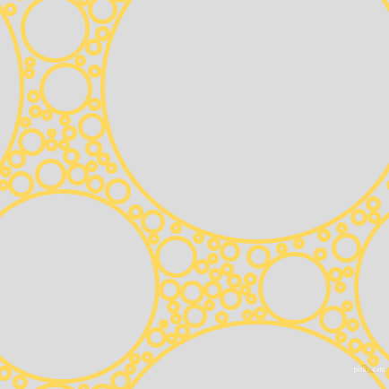 bubbles, circles, sponge, big, medium, small, 5 pixel line width, Dandelion and Gainsboro circles bubbles sponge soap seamless tileable
