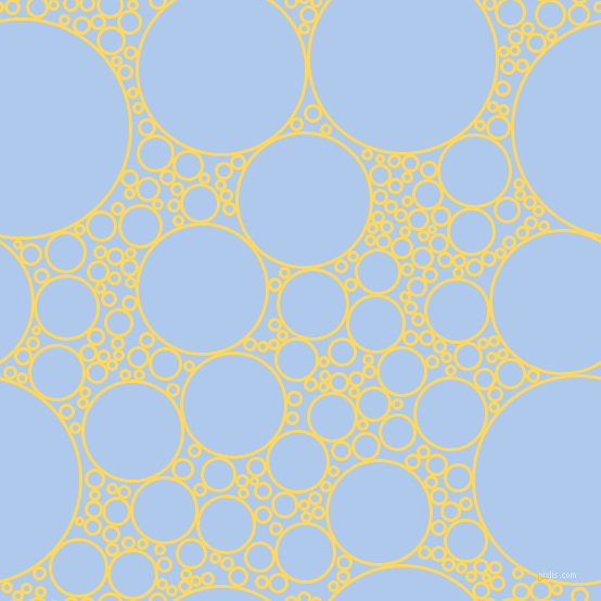 bubbles, circles, sponge, big, medium, small, 3 pixel line width, Dandelion and Tropical Blue circles bubbles sponge soap seamless tileable