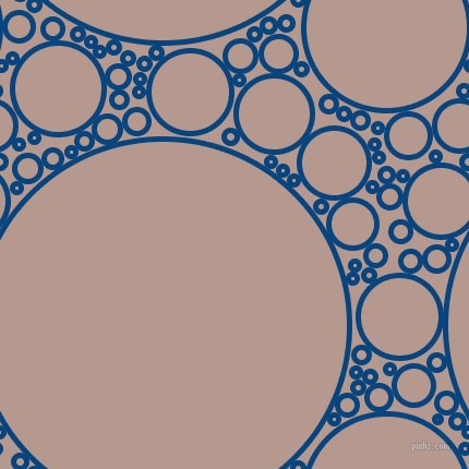 bubbles, circles, sponge, big, medium, small, 5 pixel line width, Dark Cerulean and Del Rio circles bubbles sponge soap seamless tileable