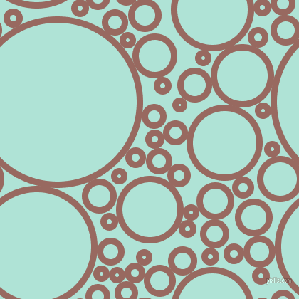 bubbles, circles, sponge, big, medium, small, 9 pixel line width, Dark Chestnut and Ice Cold circles bubbles sponge soap seamless tileable