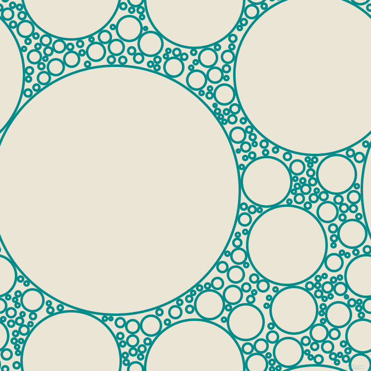 bubbles, circles, sponge, big, medium, small, 5 pixel line width, Dark Cyan and Cararra circles bubbles sponge soap seamless tileable