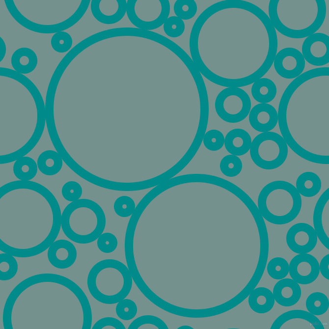 bubbles, circles, sponge, big, medium, small, 17 pixel line width, Dark Cyan and Juniper circles bubbles sponge soap seamless tileable