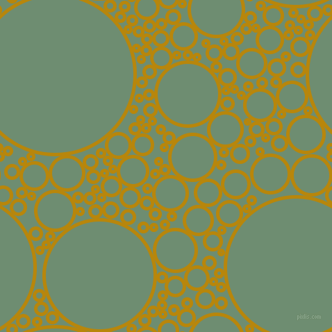 bubbles, circles, sponge, big, medium, small, 5 pixel line width, Dark Goldenrod and Laurel circles bubbles sponge soap seamless tileable