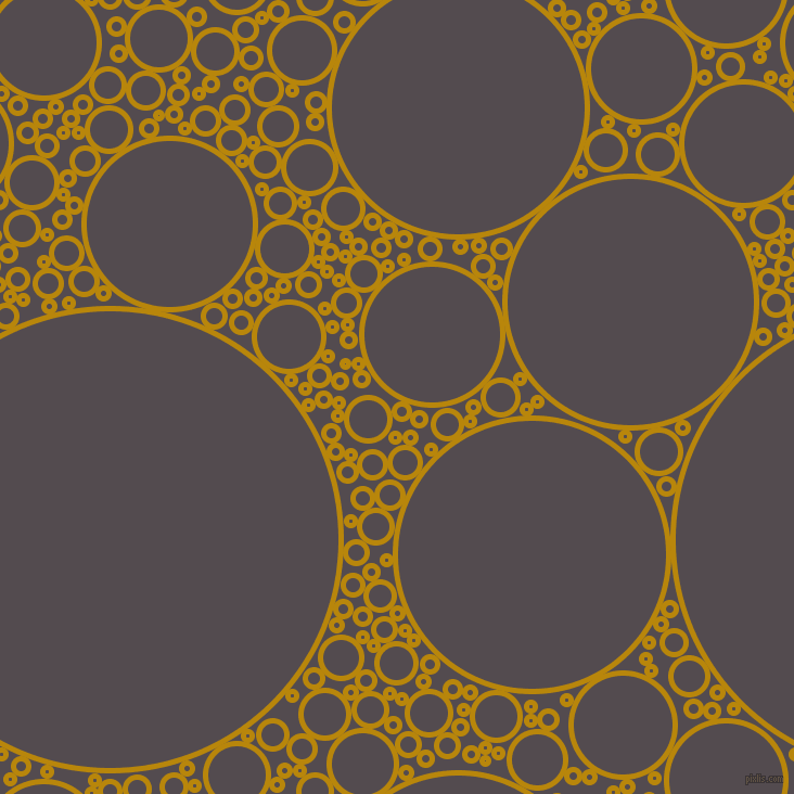 bubbles, circles, sponge, big, medium, small, 5 pixel line width, Dark Goldenrod and Liver circles bubbles sponge soap seamless tileable