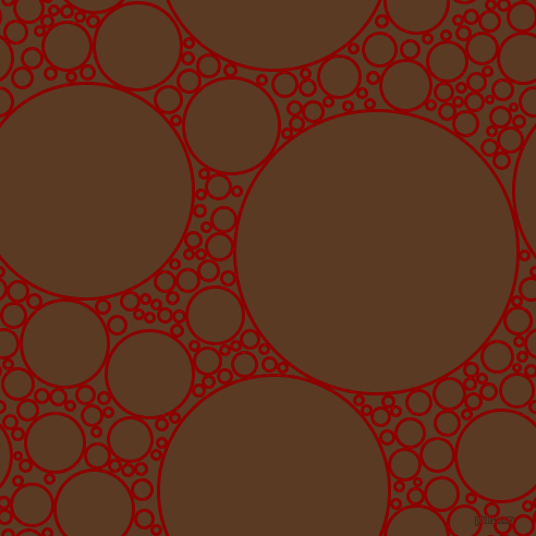 bubbles, circles, sponge, big, medium, small, 3 pixel line width, Dark Red and Carnaby Tan circles bubbles sponge soap seamless tileable