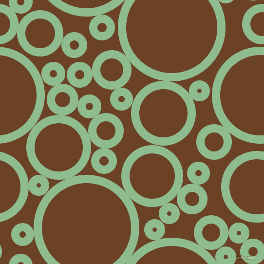 bubbles, circles, sponge, big, medium, small, 17 pixel line width, Dark Sea Green and Semi-Sweet Chocolate circles bubbles sponge soap seamless tileable