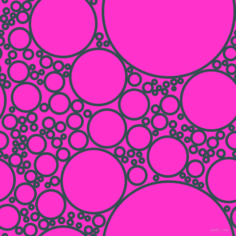 bubbles, circles, sponge, big, medium, small, 5 pixel line width, Dark Slate Grey and Razzle Dazzle Rose circles bubbles sponge soap seamless tileable