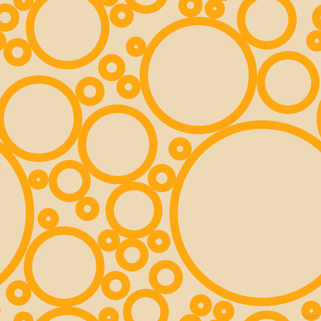 bubbles, circles, sponge, big, medium, small, 17 pixel line width, Dark Tangerine and Champagne circles bubbles sponge soap seamless tileable