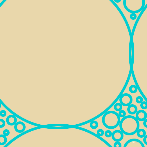 bubbles, circles, sponge, big, medium, small, 9 pixel line width, Dark Turquoise and Beeswax circles bubbles sponge soap seamless tileable