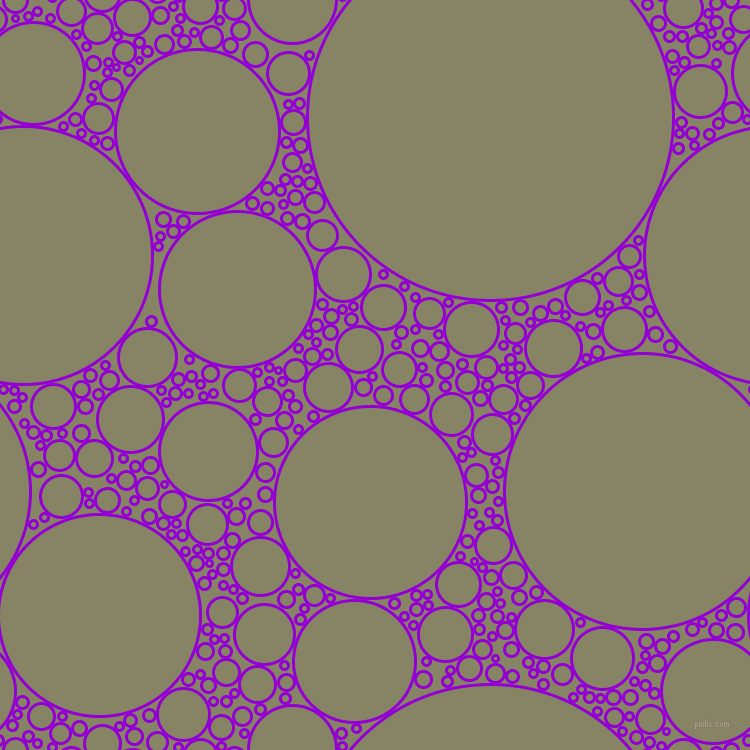 bubbles, circles, sponge, big, medium, small, 3 pixel line width, Dark Violet and Bandicoot circles bubbles sponge soap seamless tileable