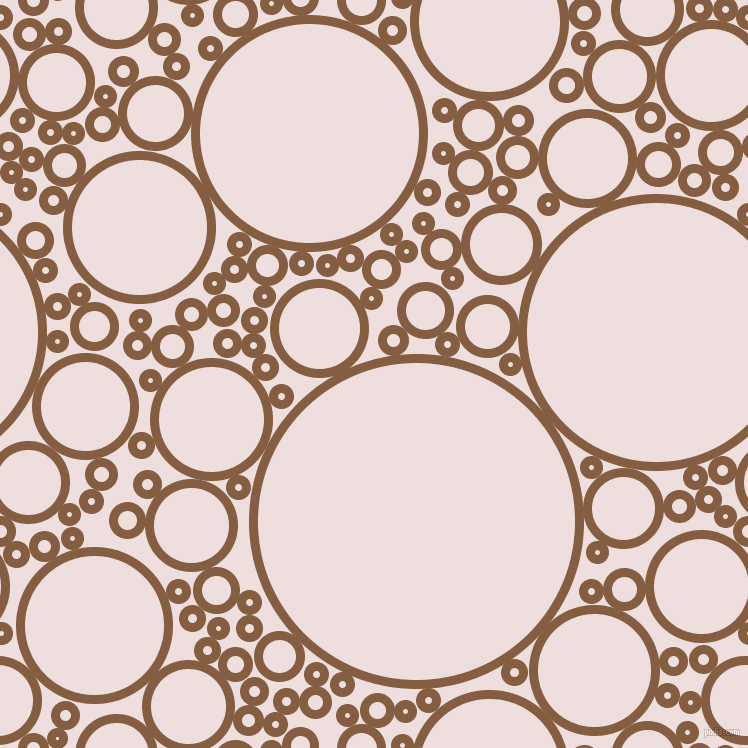 bubbles, circles, sponge, big, medium, small, 9 pixel line width, Dark Wood and Soft Peach circles bubbles sponge soap seamless tileable