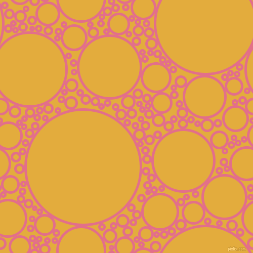 bubbles, circles, sponge, big, medium, small, 5 pixel line width, Deep Blush and Tulip Tree circles bubbles sponge soap seamless tileable