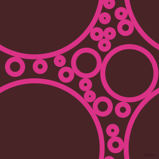 bubbles, circles, sponge, big, medium, small, 17 pixel line width, Deep Cerise and Bulgarian Rose circles bubbles sponge soap seamless tileable