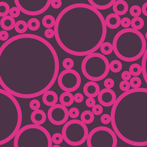 bubbles, circles, sponge, big, medium, small, 17 pixel line width, Deep Cerise and Loulou circles bubbles sponge soap seamless tileable