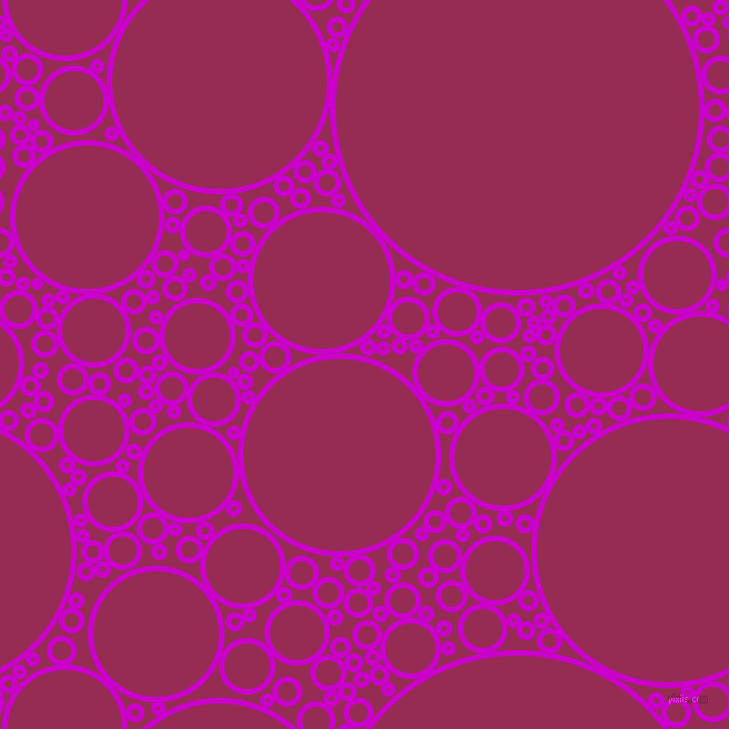 bubbles, circles, sponge, big, medium, small, 5 pixel line width, Deep Magenta and Lipstick circles bubbles sponge soap seamless tileable