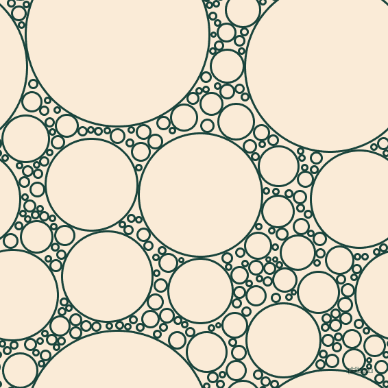 bubbles, circles, sponge, big, medium, small, 3 pixel line width, Deep Teal and Antique White circles bubbles sponge soap seamless tileable