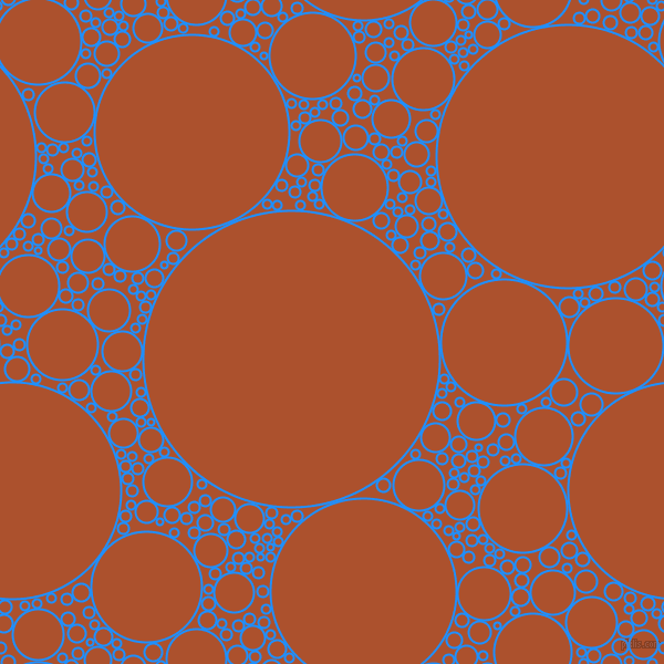 bubbles, circles, sponge, big, medium, small, 2 pixel line width, Dodger Blue and Rose Of Sharon circles bubbles sponge soap seamless tileable
