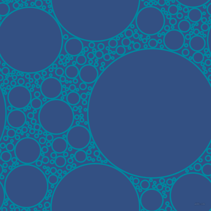 bubbles, circles, sponge, big, medium, small, 5 pixel line width, Eastern Blue and Fun Blue circles bubbles sponge soap seamless tileable