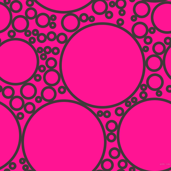 bubbles, circles, sponge, big, medium, small, 9 pixel line width, Eclipse and Deep Pink circles bubbles sponge soap seamless tileable