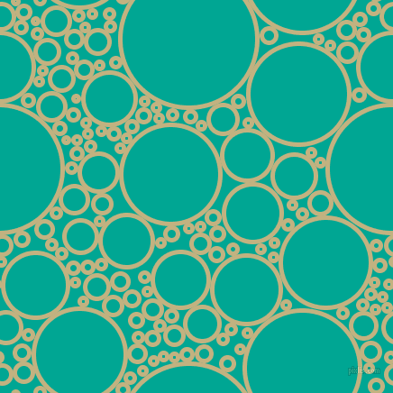 bubbles, circles, sponge, big, medium, small, 5 pixel line width, Ecru and Persian Green circles bubbles sponge soap seamless tileable