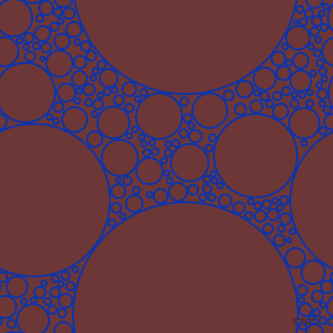 bubbles, circles, sponge, big, medium, small, 3 pixel line width, Egyptian Blue and Sanguine Brown circles bubbles sponge soap seamless tileable