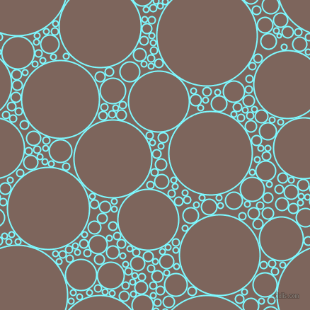 bubbles, circles, sponge, big, medium, small, 2 pixel line width, Electric Blue and Russett circles bubbles sponge soap seamless tileable