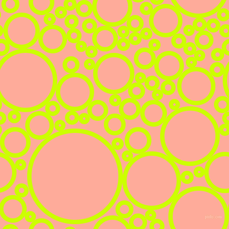 bubbles, circles, sponge, big, medium, small, 9 pixel line width, Electric Lime and Rose Bud circles bubbles sponge soap seamless tileable