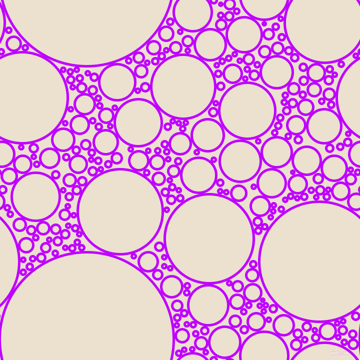 bubbles, circles, sponge, big, medium, small, 5 pixel line width, Electric Purple and Bleach White circles bubbles sponge soap seamless tileable