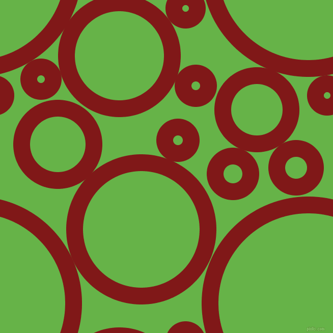 bubbles, circles, sponge, big, medium, small, 33 pixel line width, Falu Red and Apple circles bubbles sponge soap seamless tileable