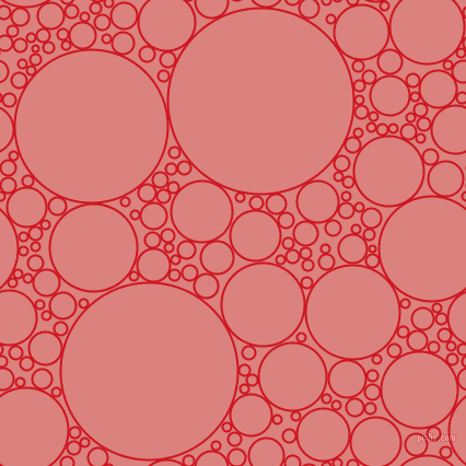 bubbles, circles, sponge, big, medium, small, 2 pixel line width, Fire Engine Red and Sea Pink circles bubbles sponge soap seamless tileable