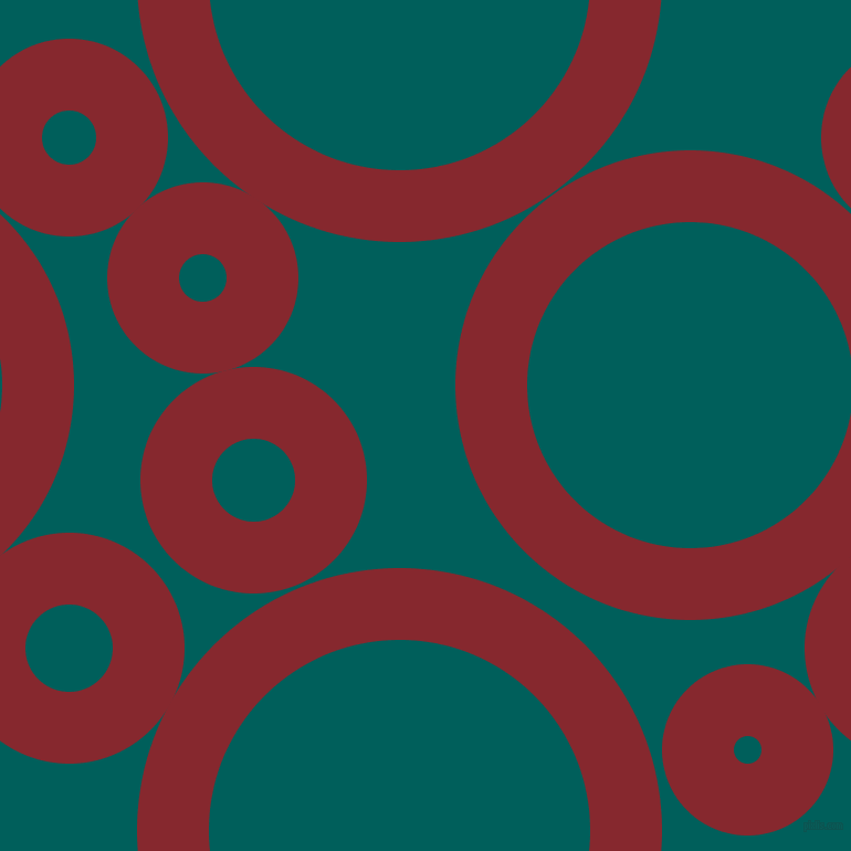 bubbles, circles, sponge, big, medium, small, 65 pixel line width, Flame Red and Mosque circles bubbles sponge soap seamless tileable