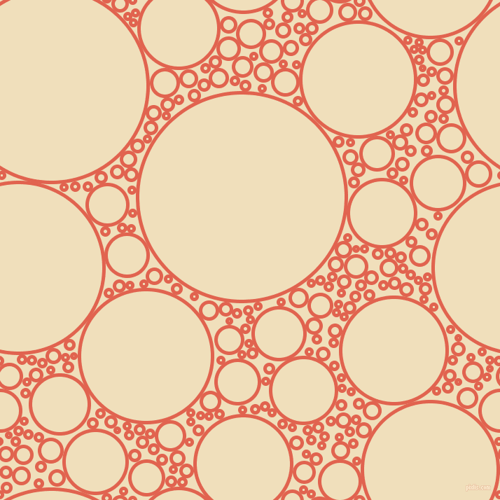 bubbles, circles, sponge, big, medium, small, 5 pixel line width, Flamingo and Dutch White circles bubbles sponge soap seamless tileable