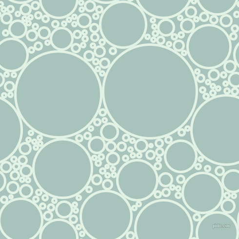 bubbles, circles, sponge, big, medium, small, 5 pixel line width, Frosted Mint and Opal circles bubbles sponge soap seamless tileable