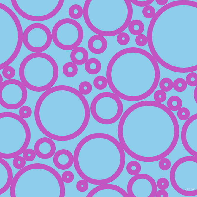 bubbles, circles, sponge, big, medium, small, 17 pixel line width, Fuchsia and Anakiwa circles bubbles sponge soap seamless tileable