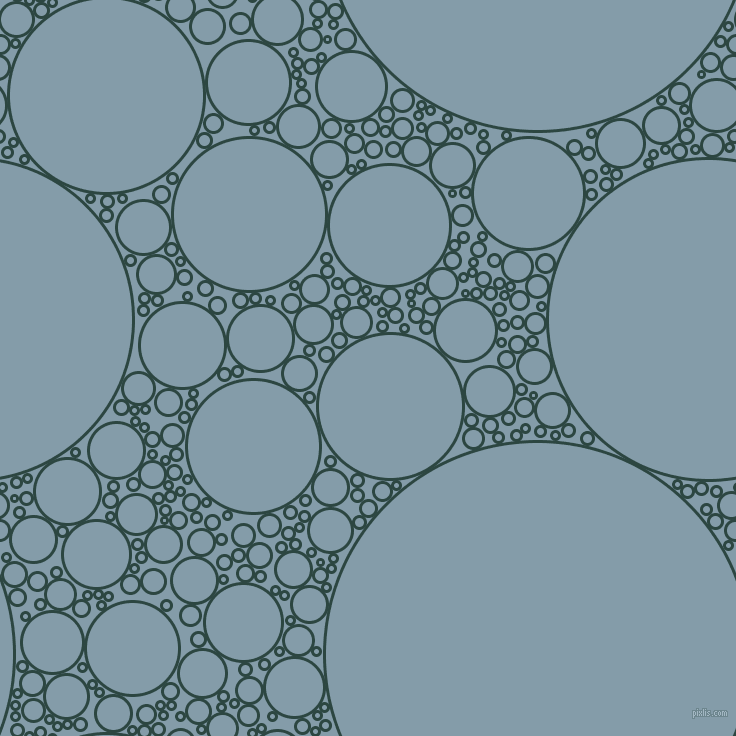 bubbles, circles, sponge, big, medium, small, 3 pixel line width, Gable Green and Bali Hai circles bubbles sponge soap seamless tileable