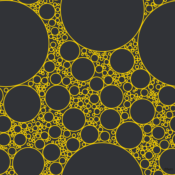 bubbles, circles, sponge, big, medium, small, 3 pixel line width, Gold and Ebony circles bubbles sponge soap seamless tileable