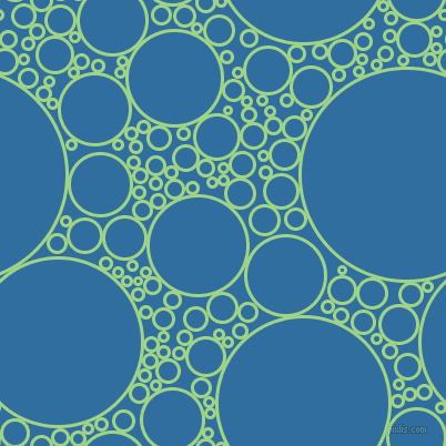 bubbles, circles, sponge, big, medium, small, 3 pixel line width, Gossip and Lochmara circles bubbles sponge soap seamless tileable
