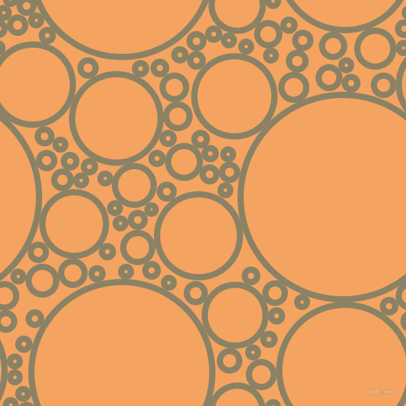bubbles, circles, sponge, big, medium, small, 9 pixel line width, Granite Green and Sandy Brown circles bubbles sponge soap seamless tileable