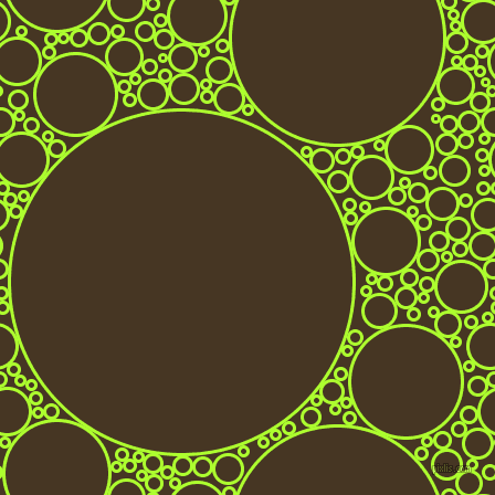 bubbles, circles, sponge, big, medium, small, 3 pixel line width, Green Yellow and Clinker circles bubbles sponge soap seamless tileable