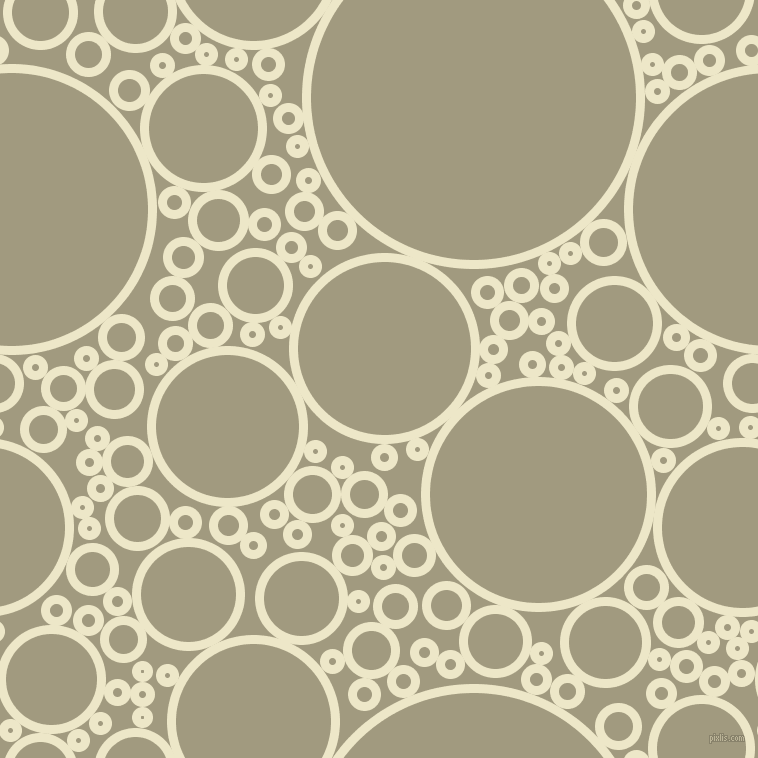 bubbles, circles, sponge, big, medium, small, 9 pixel line width, Half And Half and Grey Olive circles bubbles sponge soap seamless tileable