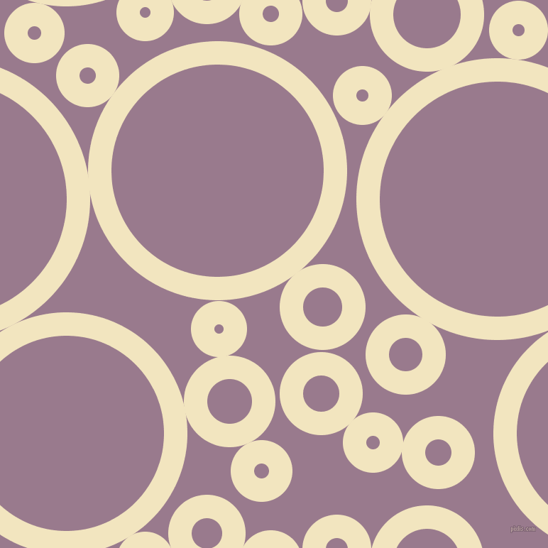 bubbles, circles, sponge, big, medium, small, 33 pixel line width, Half Colonial White and Mountbatten Pink circles bubbles sponge soap seamless tileable