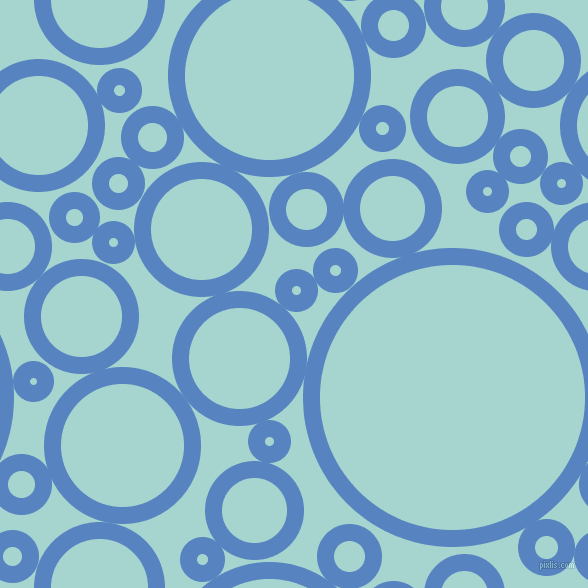 bubbles, circles, sponge, big, medium, small, 17 pixel line width, Havelock Blue and Sinbad circles bubbles sponge soap seamless tileable