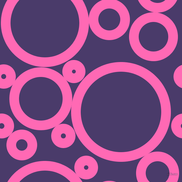 bubbles, circles, sponge, big, medium, small, 33 pixel line width, Hot Pink and Meteorite circles bubbles sponge soap seamless tileable
