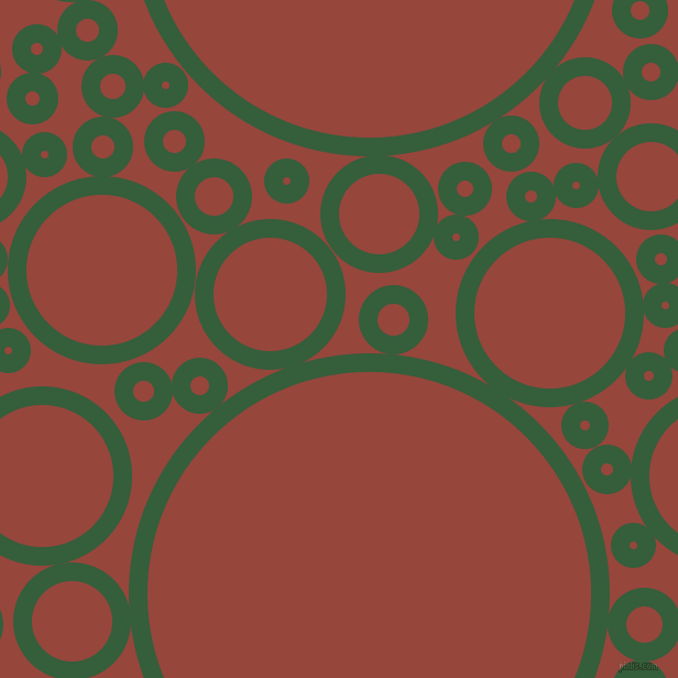 bubbles, circles, sponge, big, medium, small, 17 pixel line width, Hunter Green and Mojo circles bubbles sponge soap seamless tileable