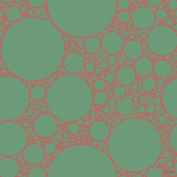 bubbles, circles, sponge, big, medium, small, 3 pixel line width, Indian Red and Oxley circles bubbles sponge soap seamless tileable