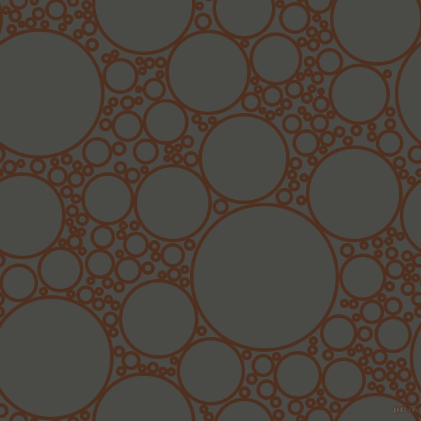 bubbles, circles, sponge, big, medium, small, 5 pixel line width, Indian Tan and Gravel circles bubbles sponge soap seamless tileable